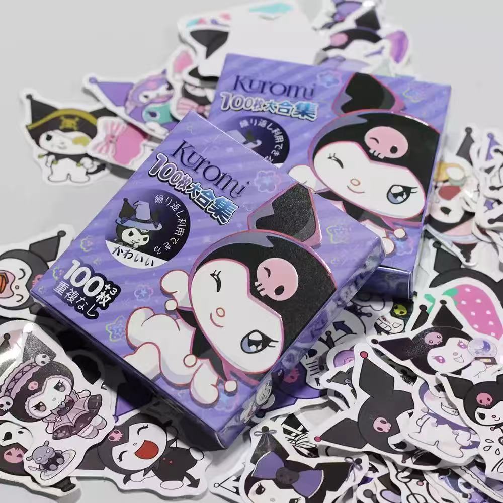 Kuromi Sticker Set – 100 Pieces