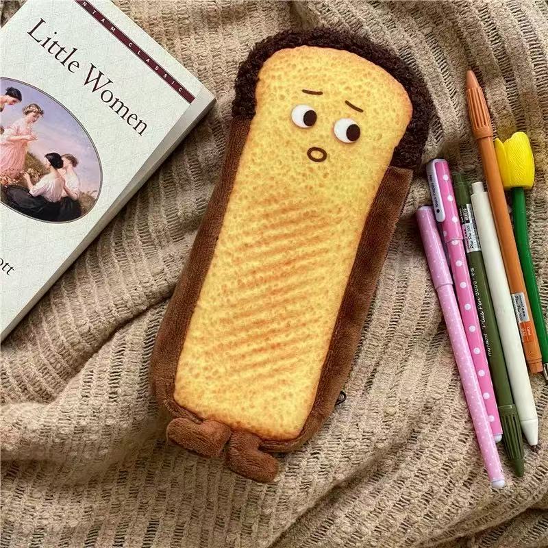 Toast Bread Plush Pencil Case 90×230 mm