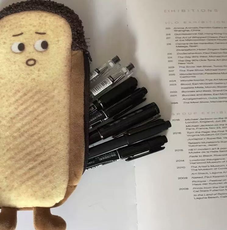 Toast Bread Plush Pencil Case 90×230 mm