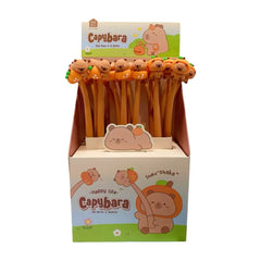 Capybara Wiggle Gel Pen 0.5 mm Black Ink Assorted