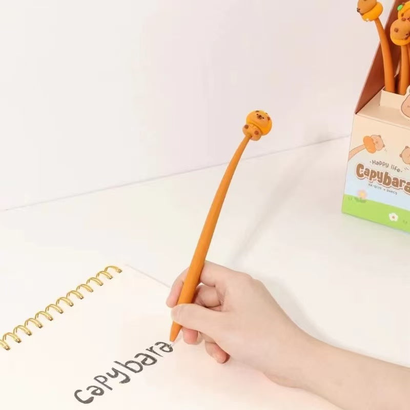 Capybara Wiggle Gel Pen 0.5 mm Black Ink Assorted
