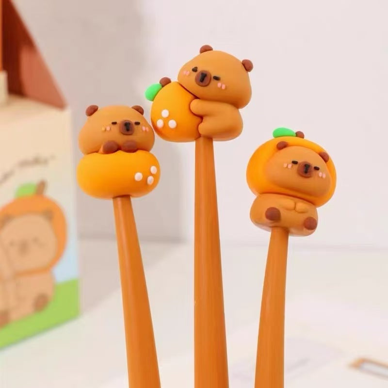 Capybara Wiggle Gel Pen 0.5 mm Black Ink Assorted