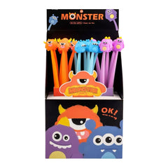 Little Monster Silicone Wiggle Gel Pen 0.5 mm Black Ink Assorted