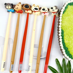 Dog Movement Silicone Wiggle Gel Pen 0.5 mm Black Ink Assorted