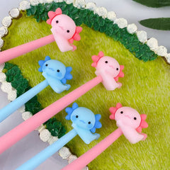 Axolotl Silicone Wiggle Gel Pen 0.5 mm Black Ink Assorted