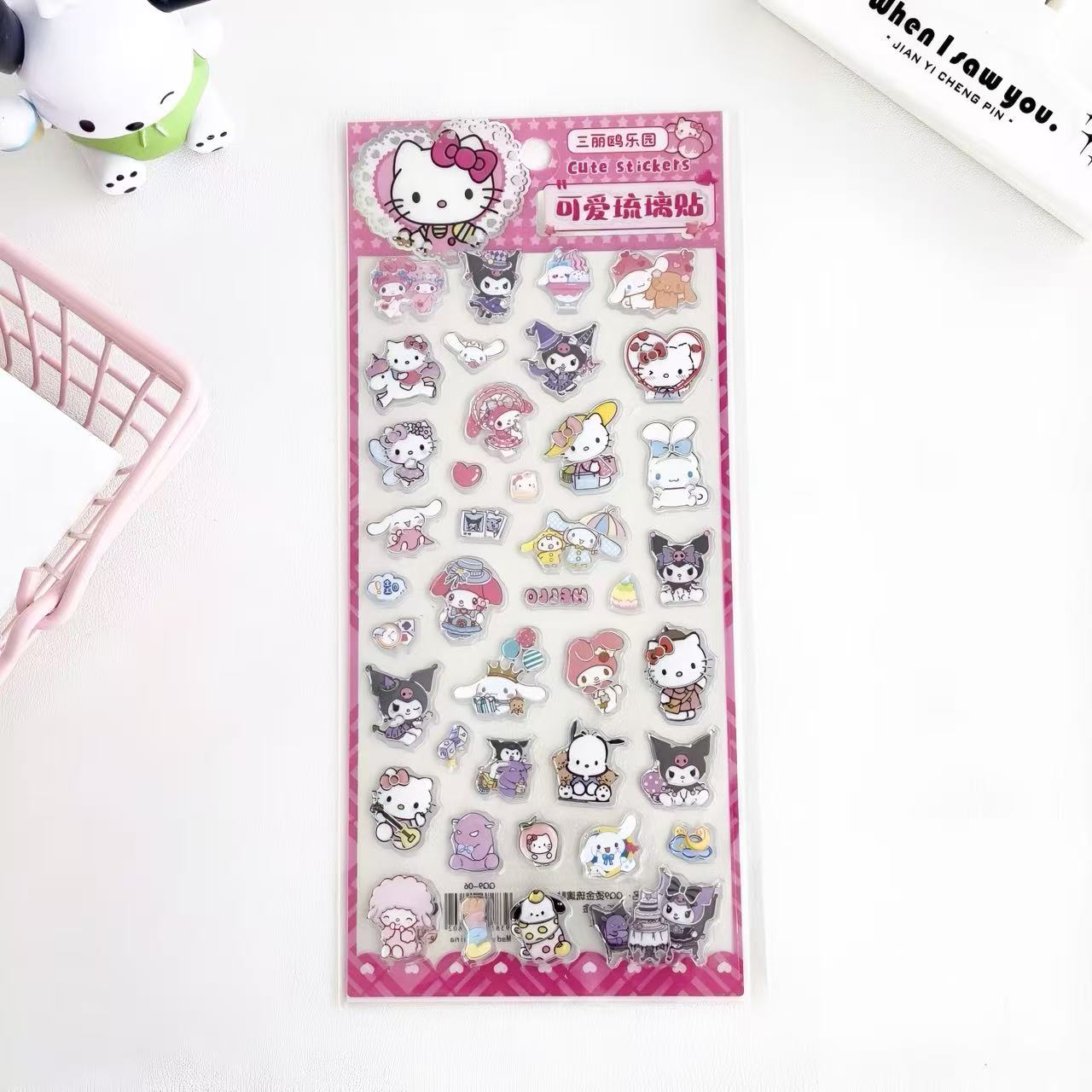 Sanrio Gold-Foil Crystal Jelly Sticker