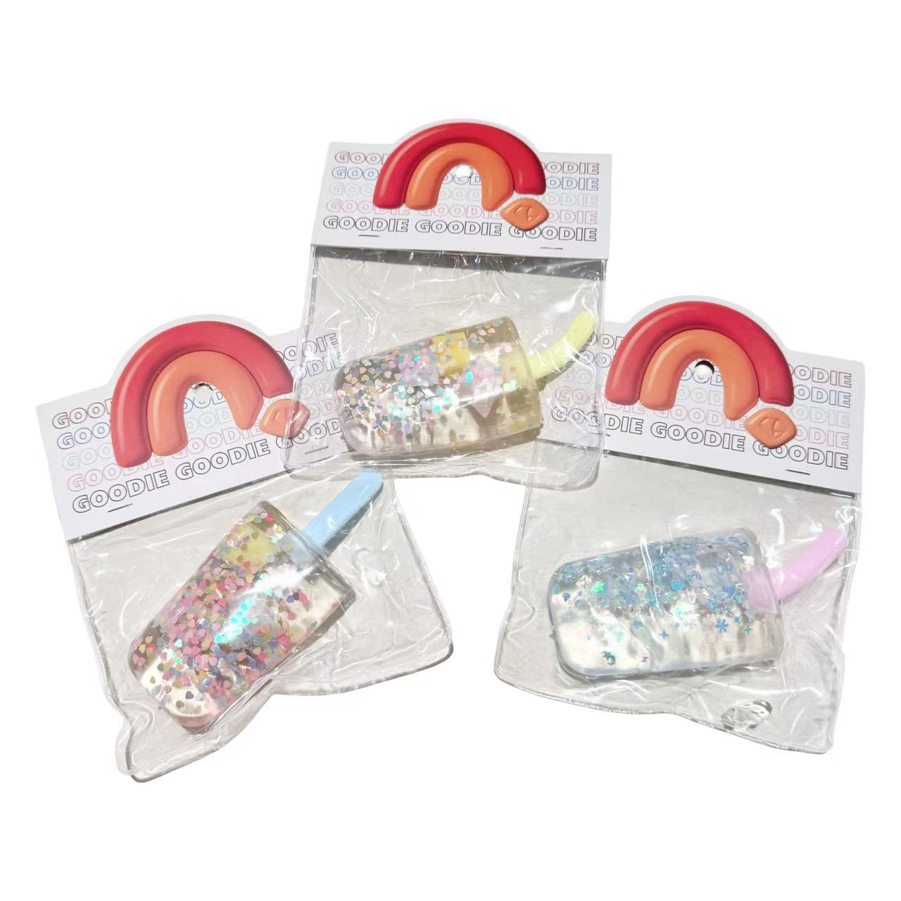 Glitter Ice Block Taba Squishy 12cm Assorted