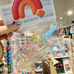 Glitter Ice Block Taba Squishy 12cm Assorted