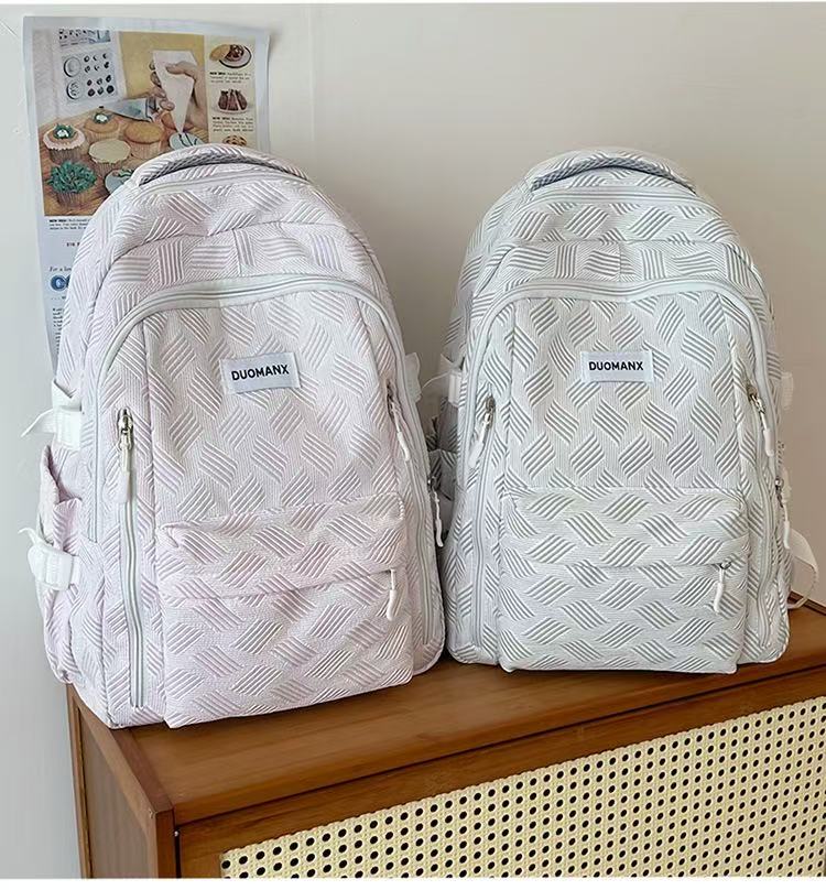 Light & Roomy Striped Backpack – 45×30×14cm