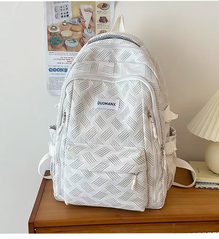 Light & Roomy Striped Backpack – 45×30×14cm