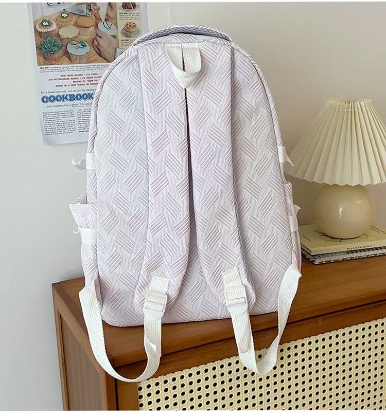 Light & Roomy Striped Backpack – 45×30×14cm