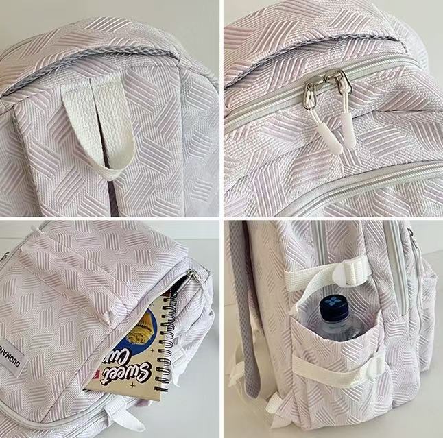 Light & Roomy Striped Backpack – 45×30×14cm