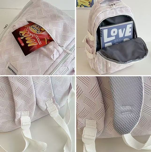 Light & Roomy Striped Backpack – 45×30×14cm