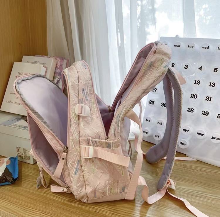 Light & Roomy Travel Backpack 46×32×19cm Pink
