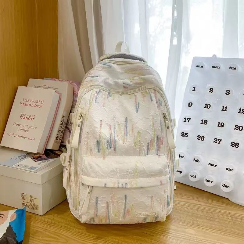 Light & Roomy Travel Backpack 46×32×19cm White