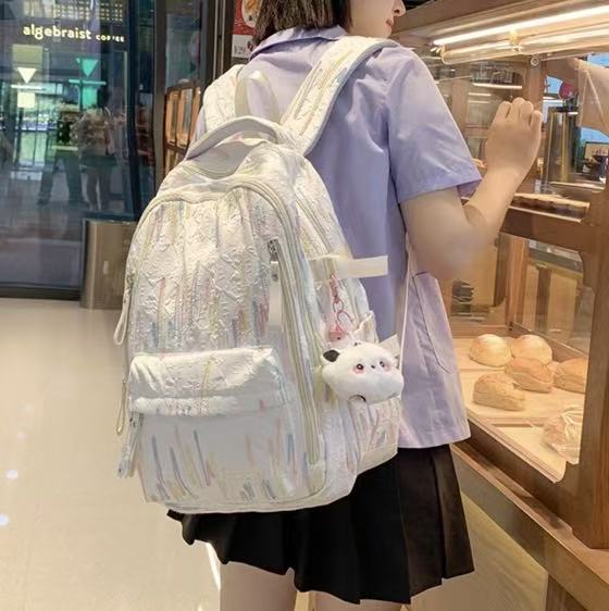 Light & Roomy Travel Backpack 46×32×19cm White