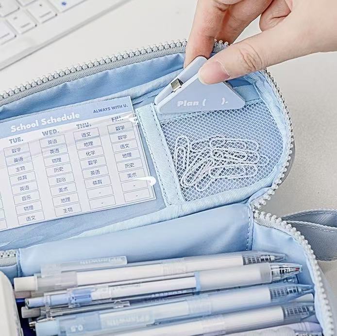 Planwith Opening Pencil Case 207 × 90 × 80 mm Blue