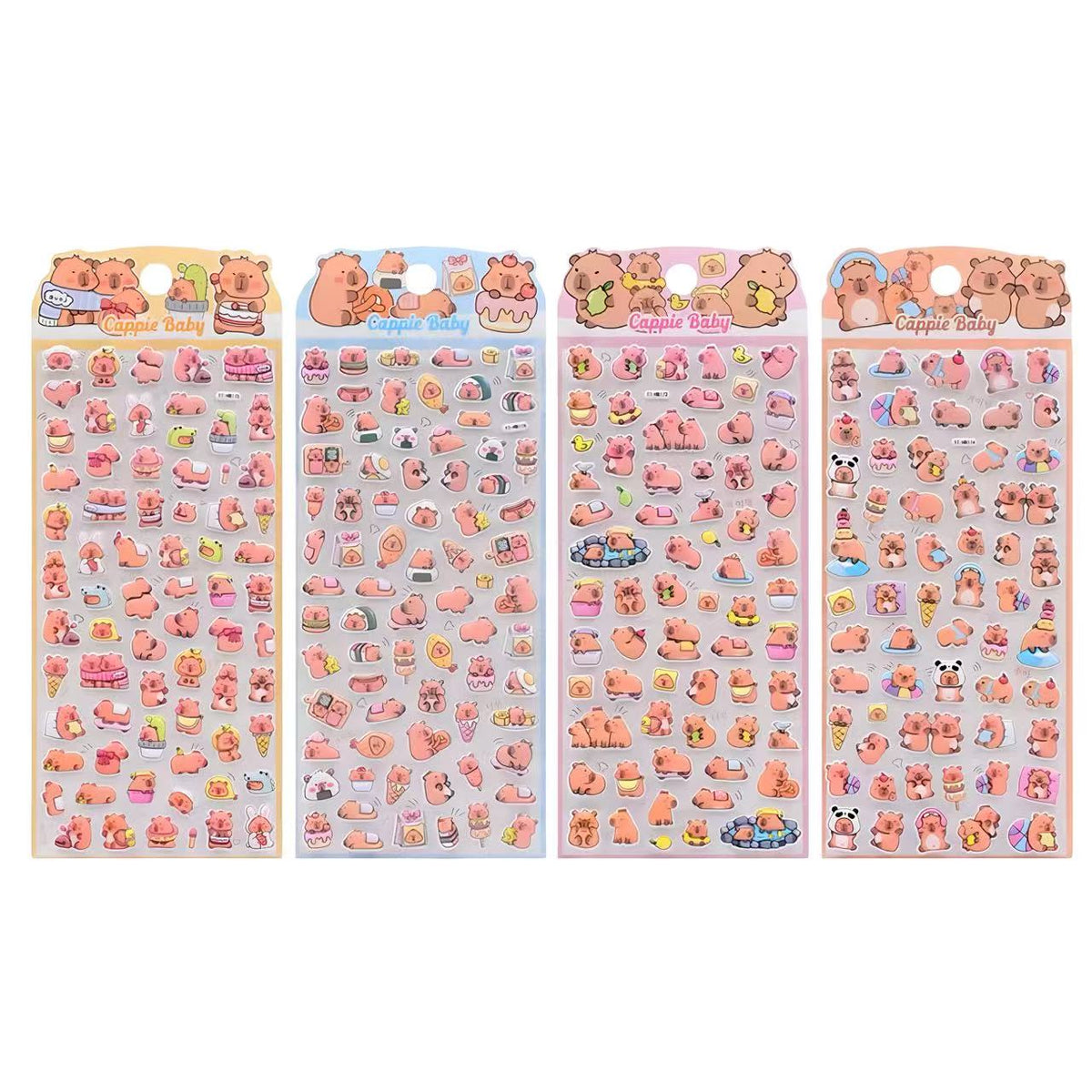 Capybara 3D Puffy Bubble Sticker Assorted