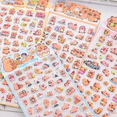 Capybara 3D Puffy Bubble Sticker Assorted