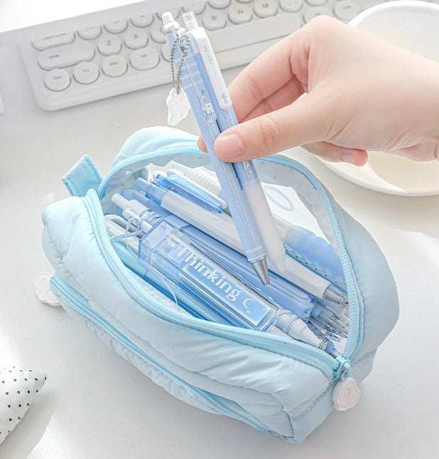 RosyPosy Angel Wing Plush Pencil Case 192 × 55 × 100 mm Blue