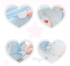 RosyPosy Angel Wing Plush Pencil Case 192 × 55 × 100 mm Blue