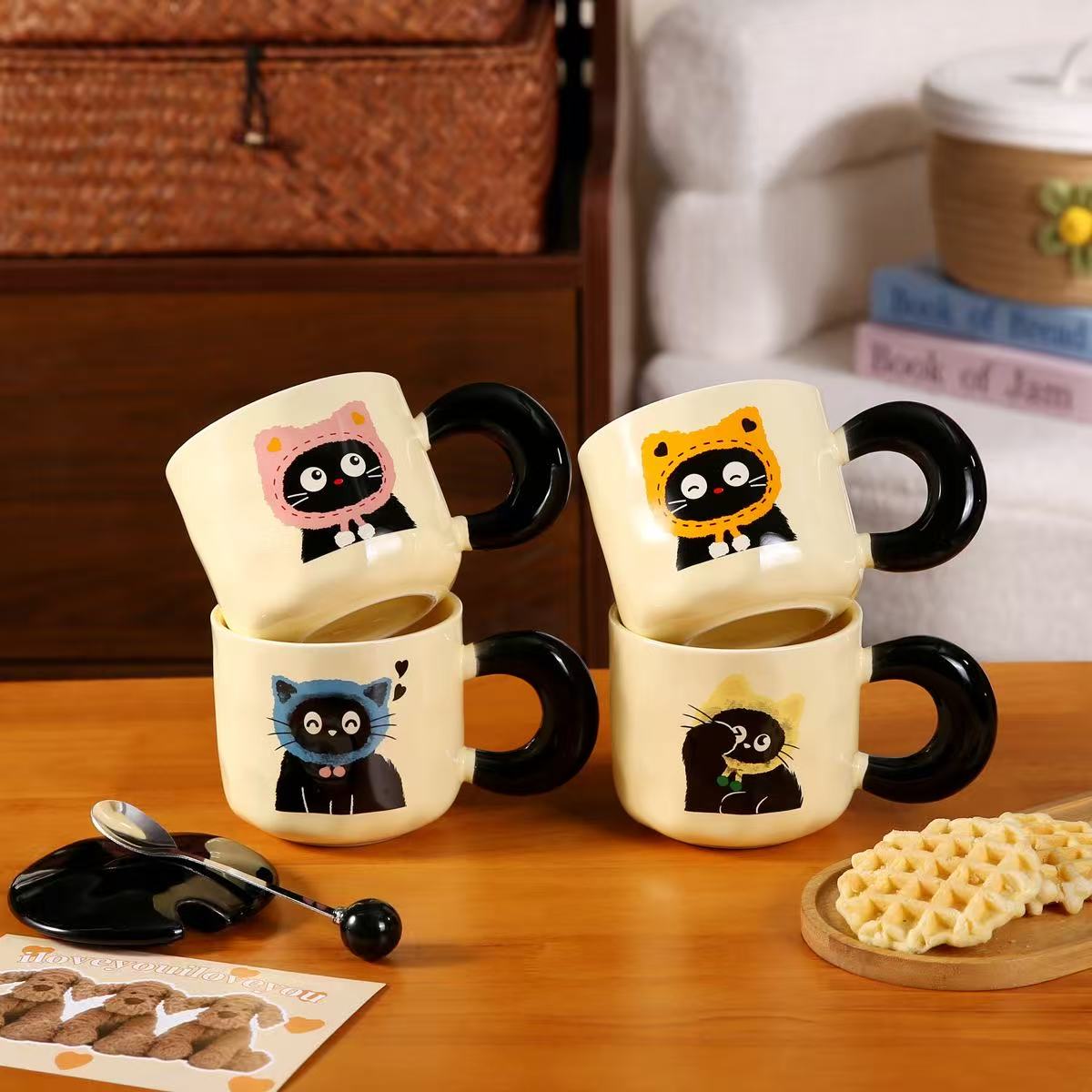 Cat with Hat Ceramic Mug 400ml