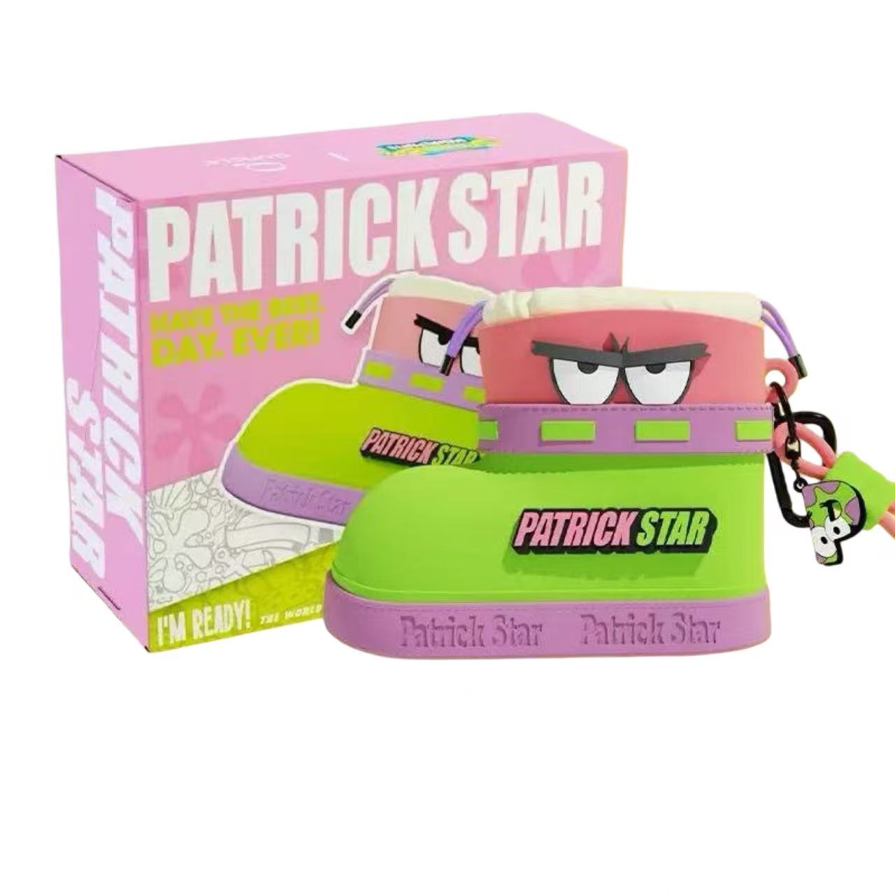 SpongeBob Series Silicone Boot-Shaped Earphone Case & Coin Purse Keychain