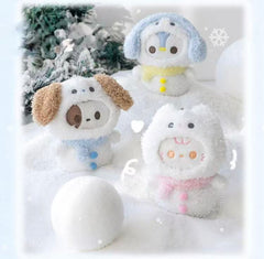 Rosyposy Snowman Plush Toy Keychain 120mm - Pink Kitten