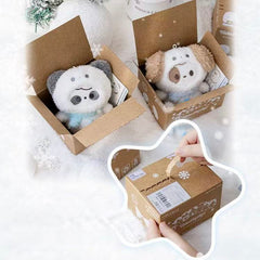 Rosyposy Snowman Plush Toy Keychain 120mm - Pink Kitten