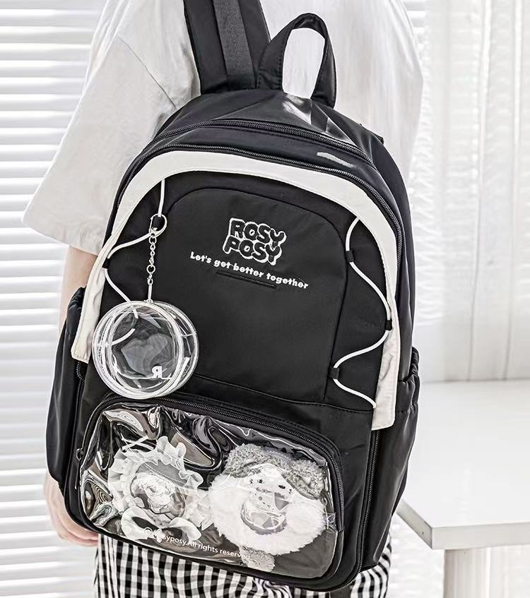 Rosyposy School Bag 31x41x11cm - Black