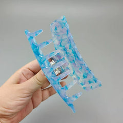 Iridescent Acrylic Hair Claw Clip 12 cm – Blue