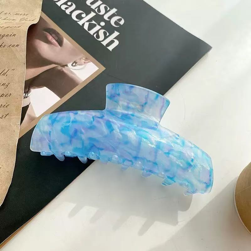 Iridescent Acrylic Hair Claw Clip 12 cm – Blue