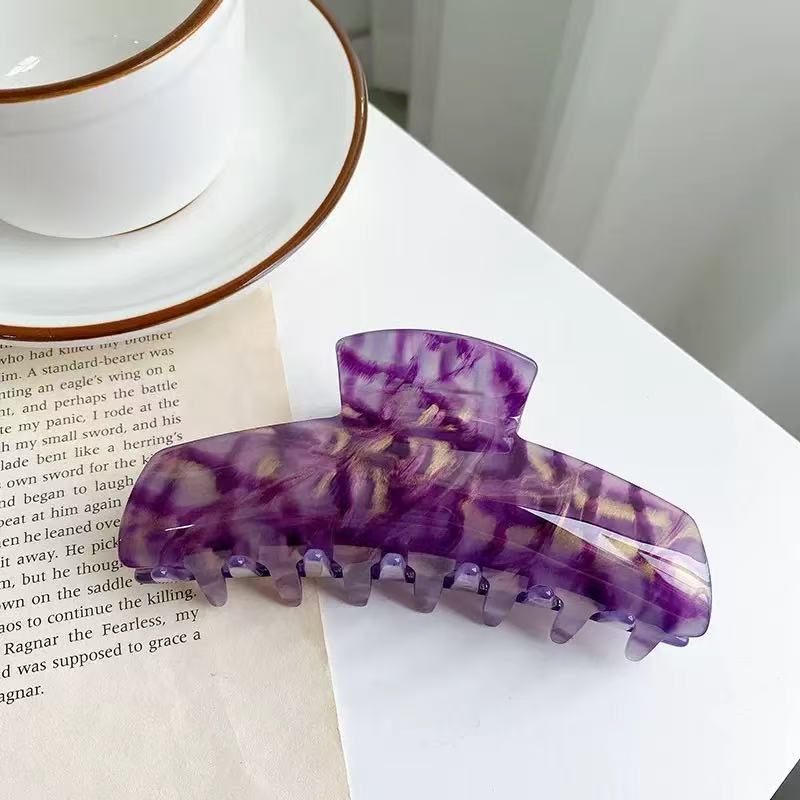 Iridescent Acrylic Hair Claw Clip 12 cm – Purple
