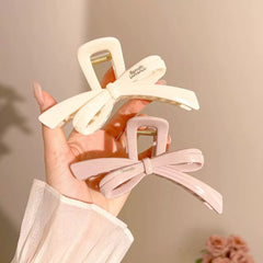 Bow Hair Claw Clip 12.5 cm – Beige