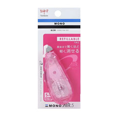 MONO AIR 5 Correction Tape 5mm x 10m Clear Clear Pink