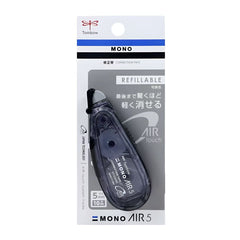 MONO AIR 5 Correction Tape 5mm x 10m Clear Black