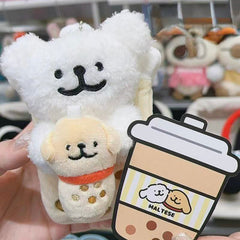 Maltese Lucky Pocket Puppy Plush Keychain Blind Box