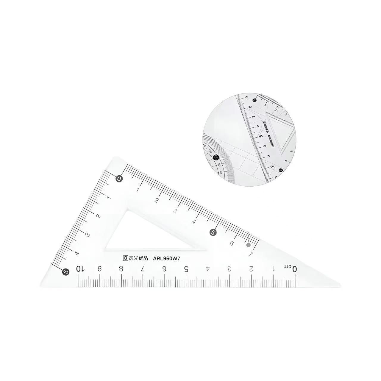 15cm Transparent Plastic Geometry Ruler Set – 4 Pieces