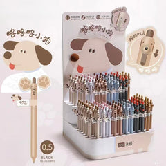 Tongue-Spitting Puppy Gel Pen 0.5mm Black Ink Assorted