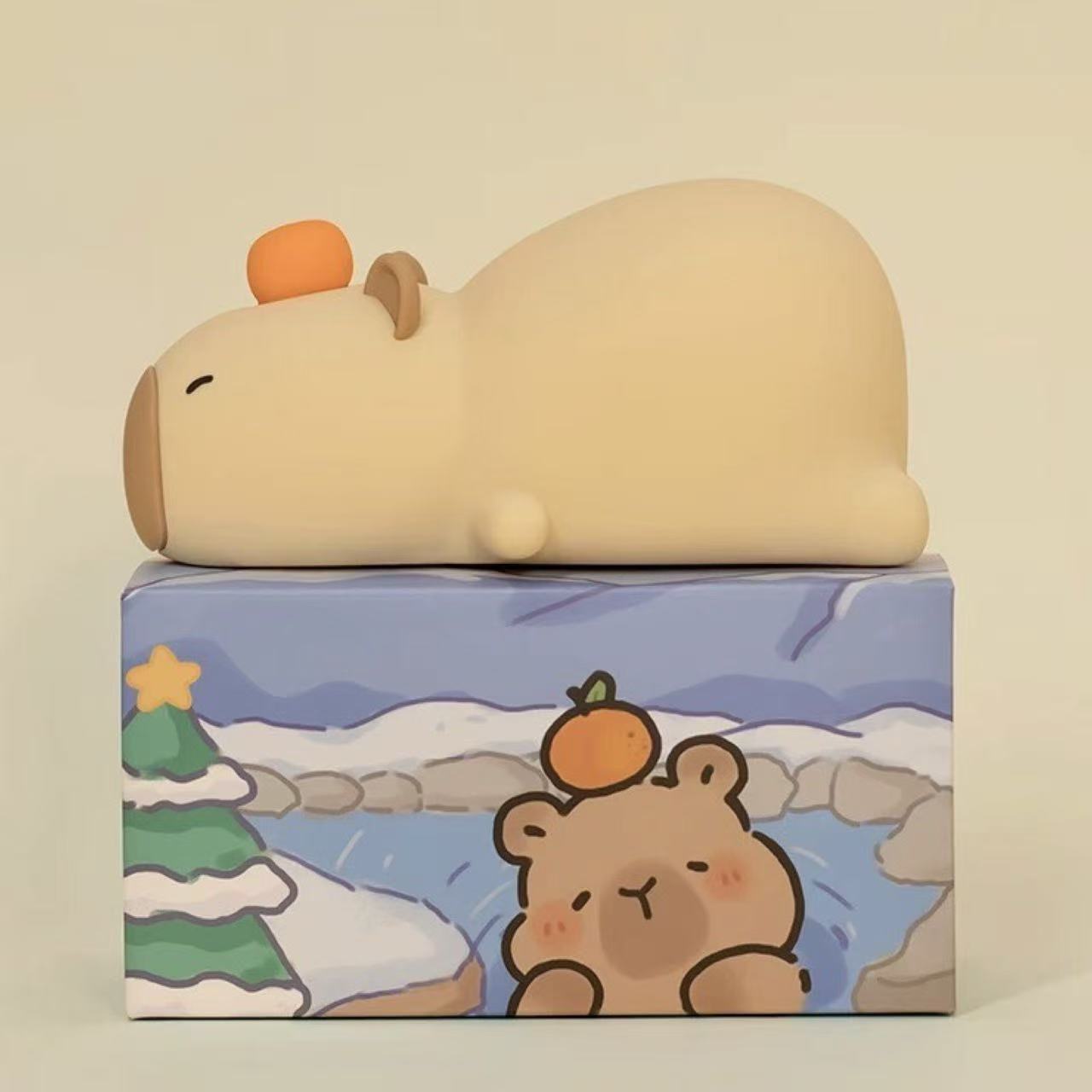 Lying Capybara Squishy Silicone Night Light