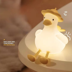 Cute Duck Squishy Silicone Night Light