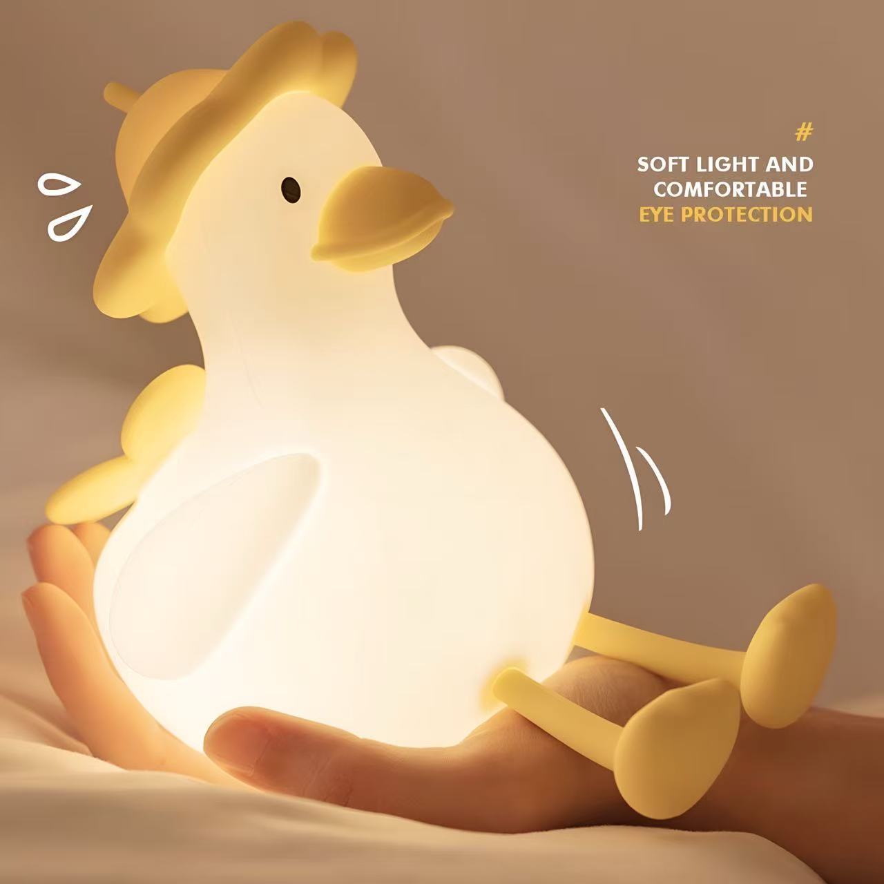 Cute Duck Squishy Silicone Night Light