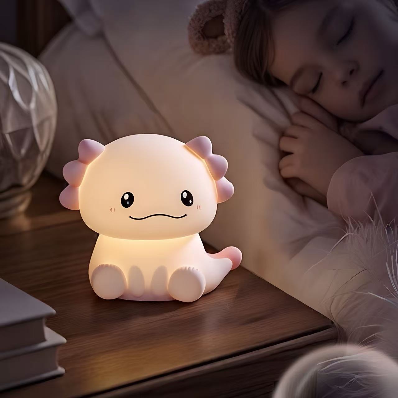 Axolotl Squishy Silicone Night Light