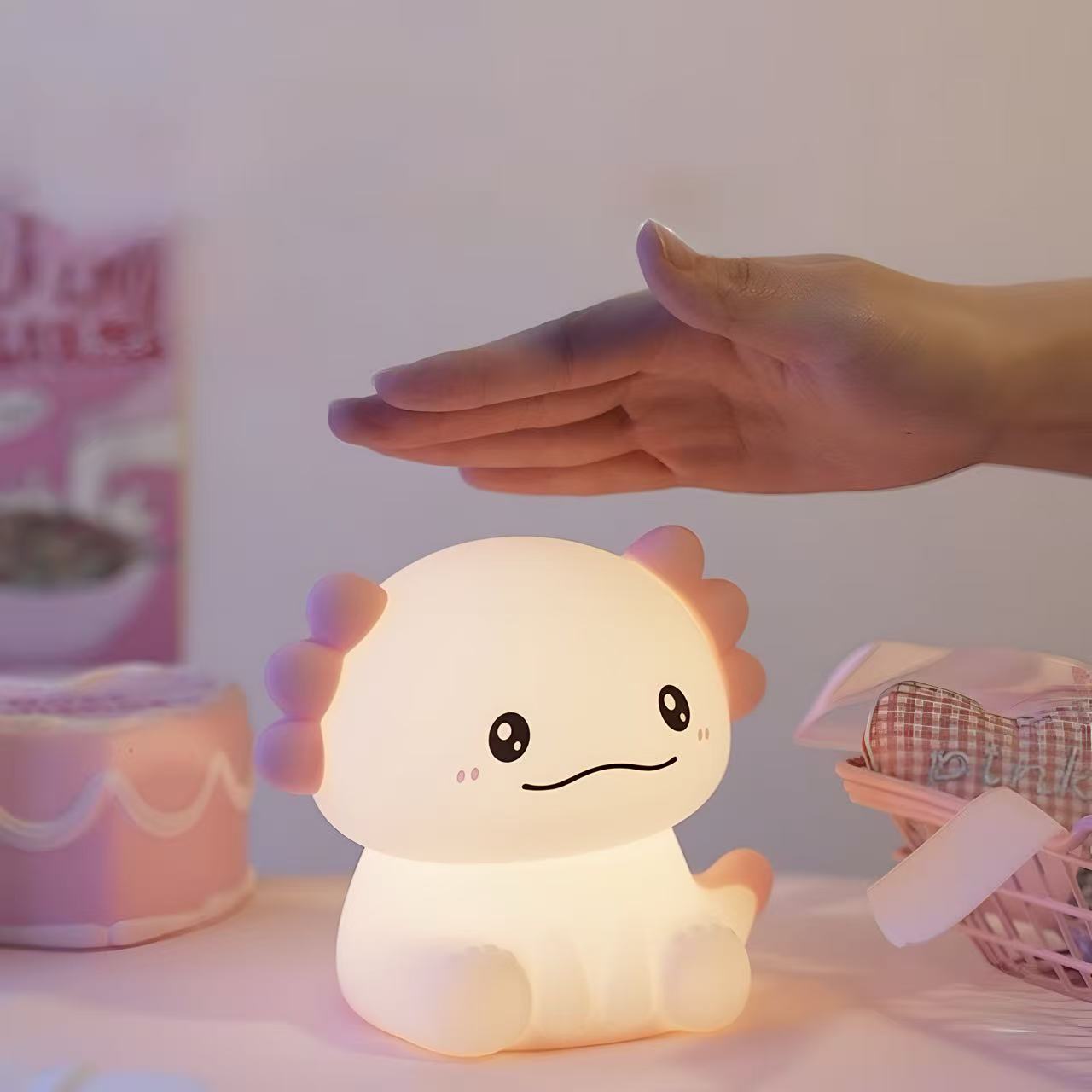 Axolotl Squishy Silicone Night Light