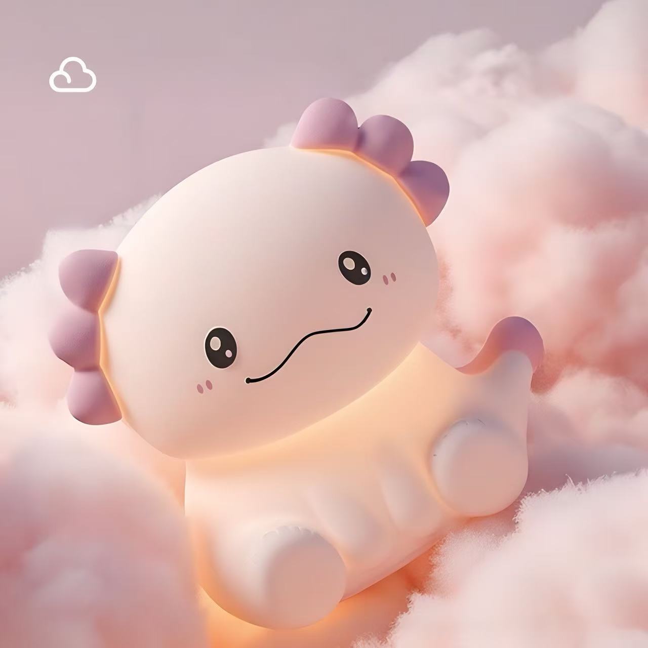 Axolotl Squishy Silicone Night Light