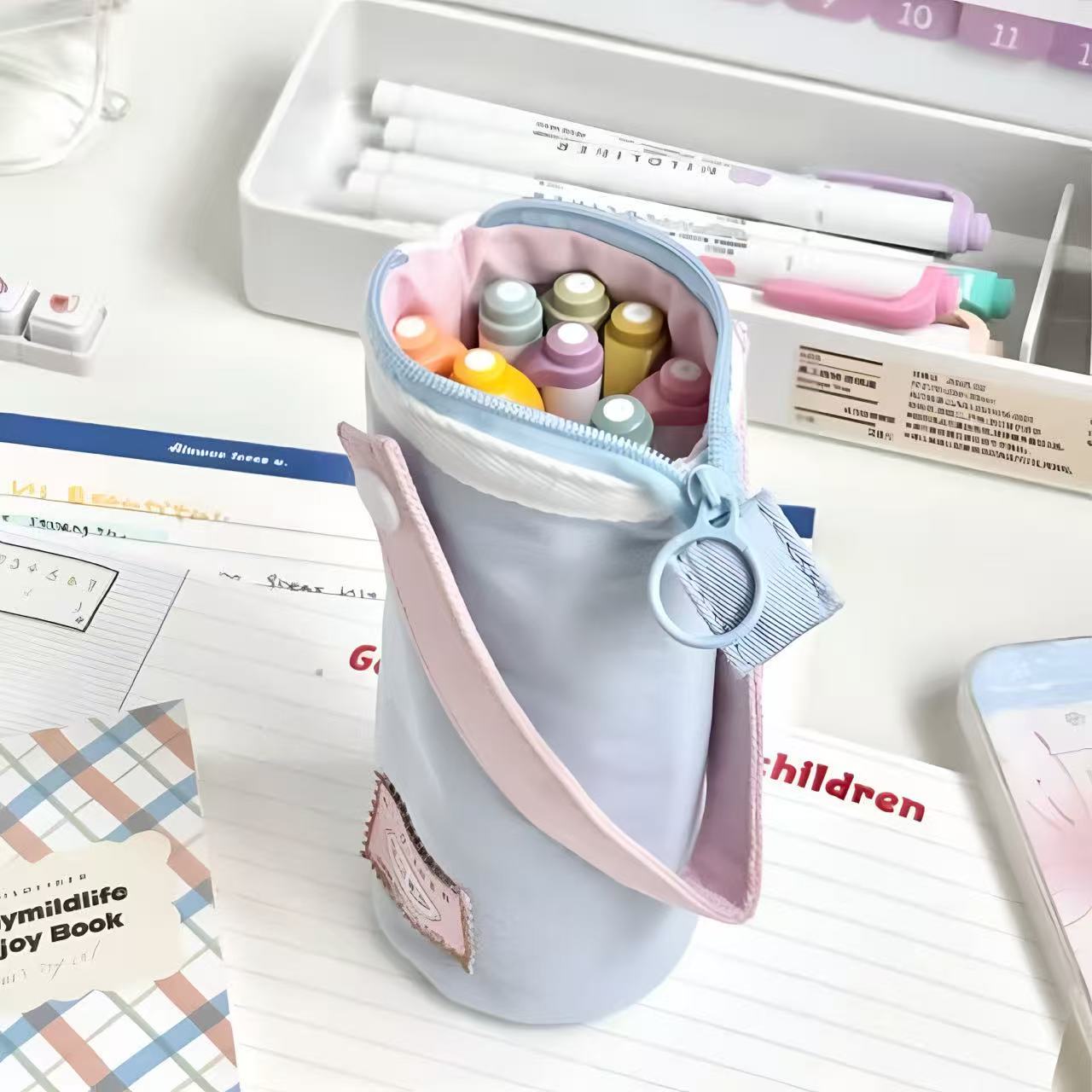 Zebra Mildliner Highlighter 12-Colour Set with Pencil Case & Dot Journal