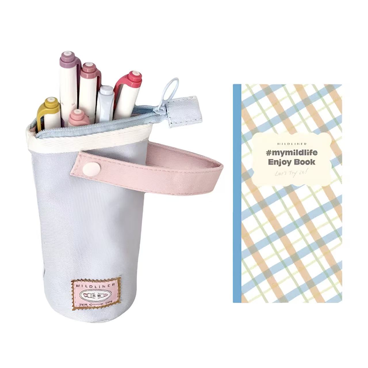 Zebra Mildliner Highlighter 12-Colour Set with Pencil Case & Dot Journal