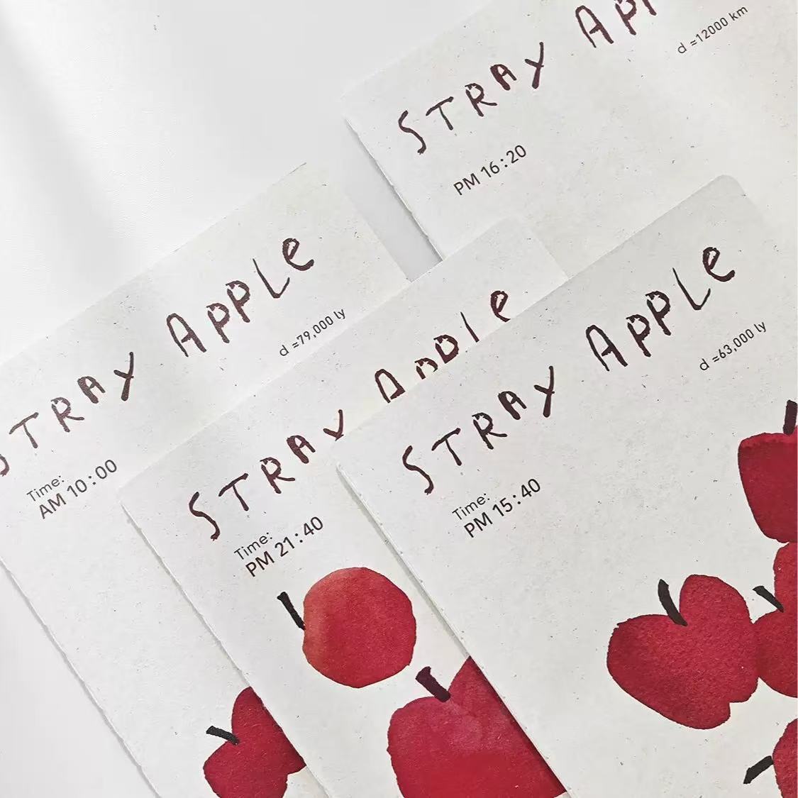 Stray Apple B5 Lined Notebook 44 Sheets Assorted