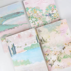 Pastoral Oil Painting Style A5 Lined Notebook 44 Sheets Assorted