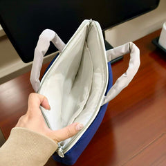 Bow Embroidered Laptop Sleeve 14" – Navy Blue